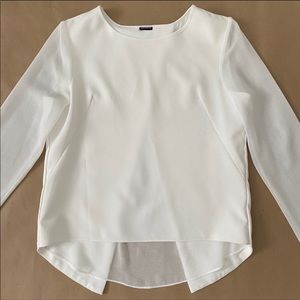 Brandy Melville White Sheer Long Sleeve Blouse